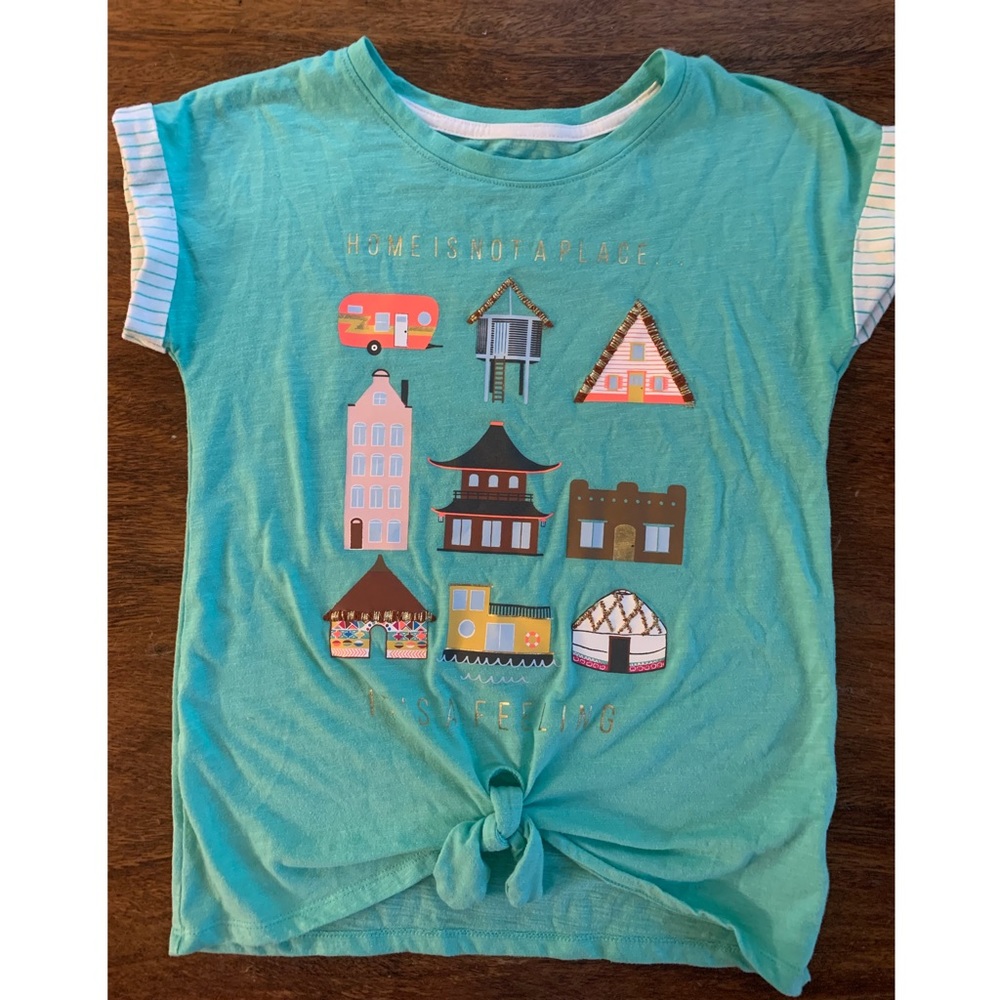 Cat & Jack Girls Embellished T-Shirt L (10/12)